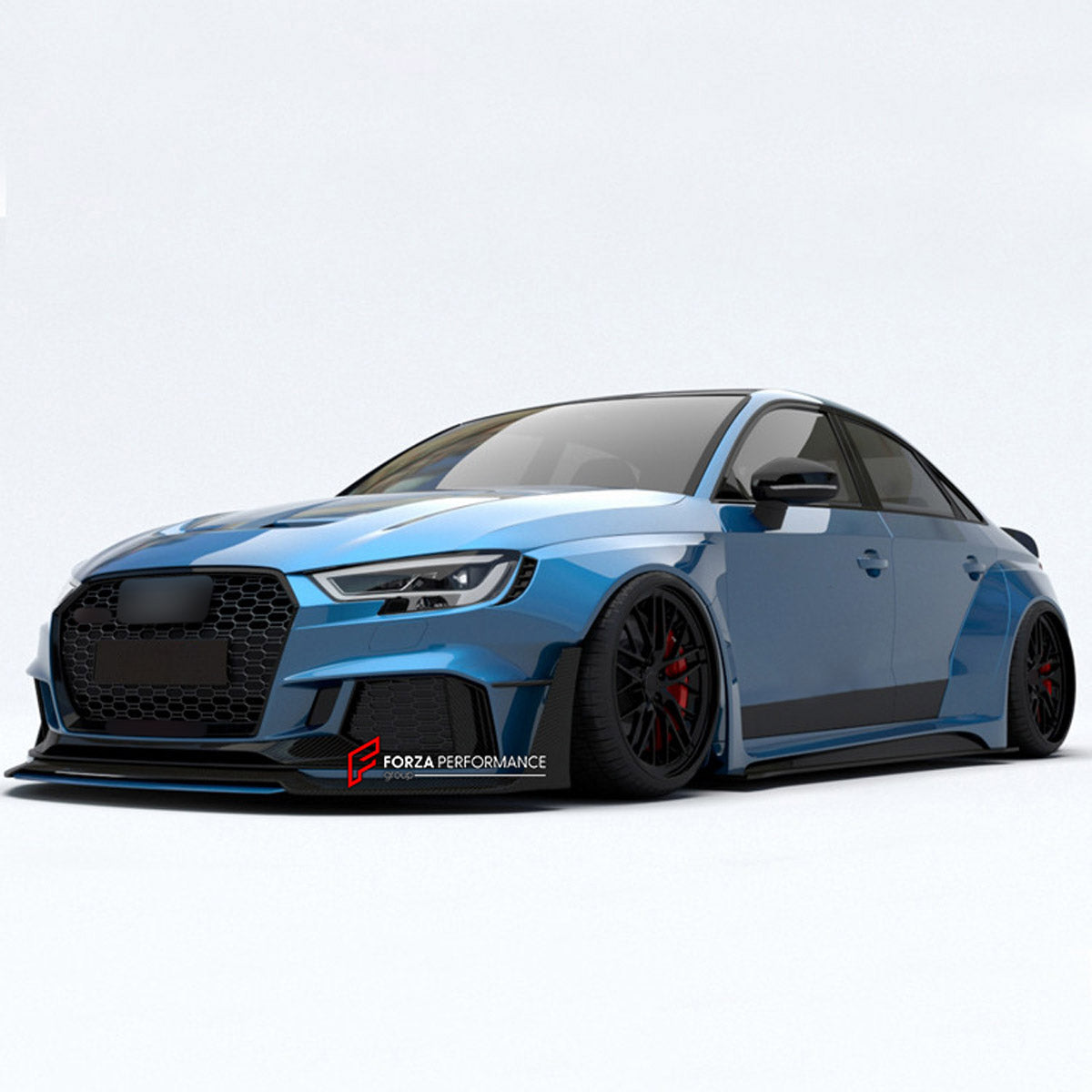 CARBON WIDE BODY KIT for AUDI RS3 2022+

Set Includes:

Front Lip
Front Bumper
Hood Bonnet
Fenders
Side Skirts
Rear Spoiler
Rear Diffuser
Material: Carbon

Note: Professional installation is required.