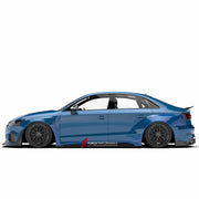 CARBON WIDE BODY KIT for AUDI RS3 2022+

Set Includes:

Front Lip
Front Bumper
Hood Bonnet
Fenders
Side Skirts
Rear Spoiler
Rear Diffuser
Material: Carbon

Note: Professional installation is required.