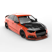 CARBON WIDE BODY KIT for AUDI RS3 2022+

Set Includes:

Front Lip
Front Bumper
Hood Bonnet
Fenders
Side Skirts
Rear Spoiler
Rear Diffuser
Material: Carbon

Note: Professional installation is required.