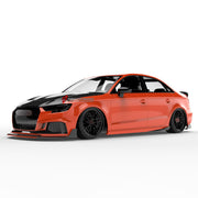 CARBON WIDE BODY KIT for AUDI RS3 2022+

Set Includes:

Front Lip
Front Bumper
Hood Bonnet
Fenders
Side Skirts
Rear Spoiler
Rear Diffuser
Material: Carbon

Note: Professional installation is required.