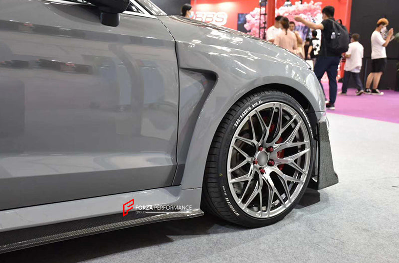 CARBON WIDE BODY KIT for AUDI RS3 2022+

Set Includes:

Front Lip
Front Bumper
Hood Bonnet
Fenders
Side Skirts
Rear Spoiler
Rear Diffuser
Material: Carbon

Note: Professional installation is required.