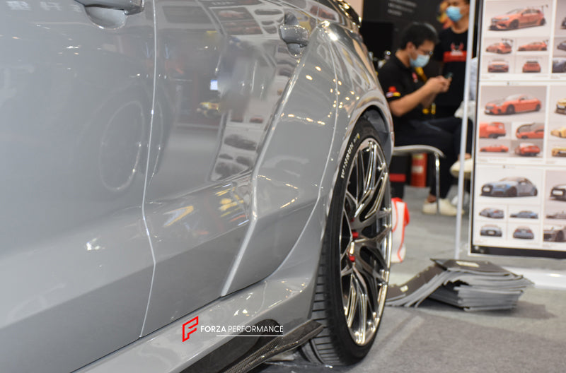 CARBON WIDE BODY KIT for AUDI RS3 2022+

Set Includes:

Front Lip
Front Bumper
Hood Bonnet
Fenders
Side Skirts
Rear Spoiler
Rear Diffuser
Material: Carbon

Note: Professional installation is required.