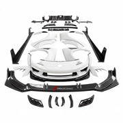 CARBON WIDE BODY KIT for AUDI RS4 B9 2018+

Set Includes:

Front Lip
Front Bumper Canards
Fenders
Side Skirts
Roof Spoiler
Rear Spoiler
Rear Diffuser
Material: Carbon

Note: Professional installation is required.