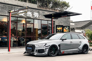 CARBON WIDE BODY KIT for AUDI RS4 B9 2018+

Set Includes:

Front Lip
Front Bumper Canards
Fenders
Side Skirts
Roof Spoiler
Rear Spoiler
Rear Diffuser
Material: Carbon

Note: Professional installation is required.