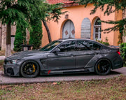 CARBON WIDE BODY KIT for BMW 3 SERIES F30 2012 - 2019

Set Includes:

Front Lip
Front Bumper
Fenders
Side Skirts
Rear Spoiler
Rear Bumper
Material: Carbon

Note: Professional installation is required.