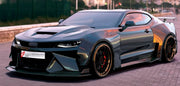 CARBON WIDE BODY KIT for CHEVROLET CAMARO VI 2019 - 2024

Set Include:

Front Lip
Front Bumper
Front Bumper Fins
Hood Bonnet
Fenders
Side Skirts
GT Wing Spoiler
Rear Diffuser
Rear Bumper
Material: Carbon

Note: Professional installation is required.