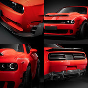 CARBON WIDE BODY KIT for DODGE CHALLENGER III LC 2015 - 2023 FORZA PERFORMANCE Custom fit Dry Carbon Achen Cybe Achencybe Design Style
Set includes:

Front Lip
Hood Bonnet
Fender Flares and Wide Body Assembly
Rear Diffuser
Material: Carbon + Aluminium + Iron

NOTE: Professional installation is required.