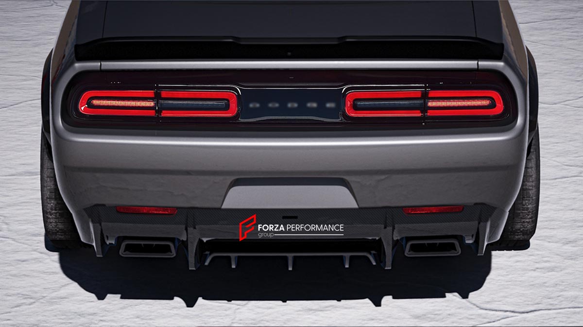 CARBON WIDE BODY KIT for DODGE CHALLENGER III LC 2015 - 2023 FORZA PERFORMANCE Custom fit Dry Carbon Achen Cybe Achencybe Design Style
Set includes:

Front Lip
Hood Bonnet
Fender Flares and Wide Body Assembly
Rear Diffuser
Material: Carbon + Aluminium + Iron

NOTE: Professional installation is required.