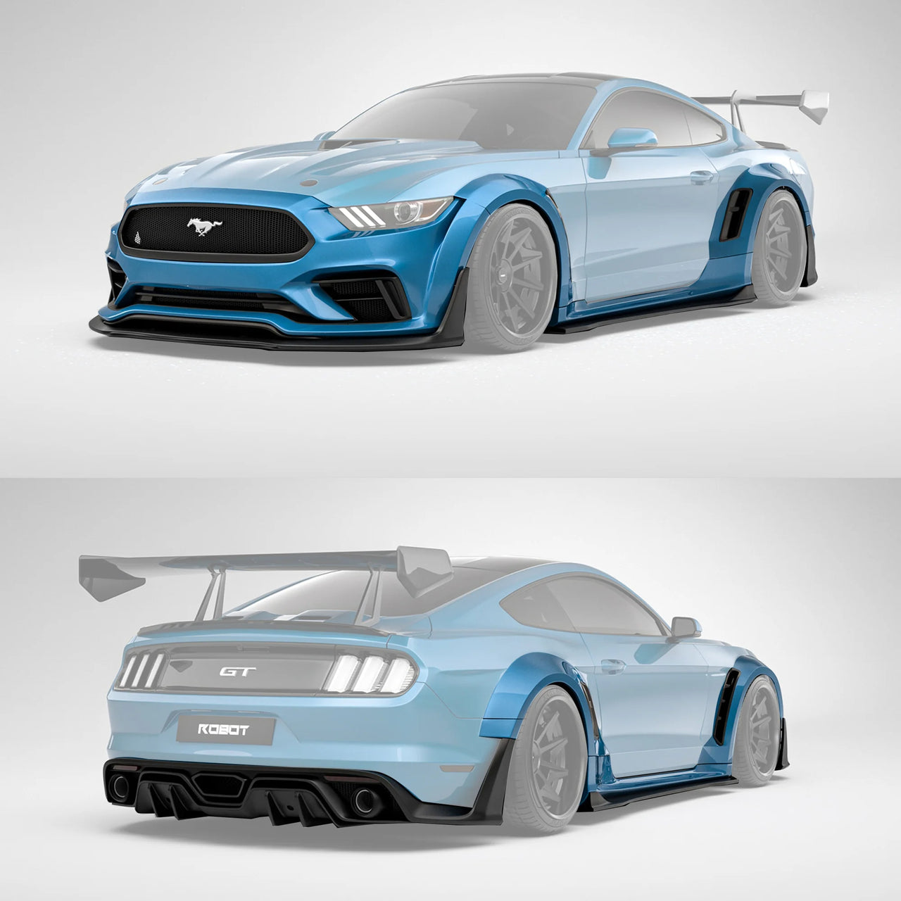 CARBON WIDE BODY KIT for FORD MUSTANG S550 2015 - 2023

Set includes:

Front Lip
Front Bumper Assembly

Hood / Bonnet
Front Fenders
Side Skirts
Rear Fenders

Trunk Cover
Rear Wing Spoiler ( 2 options )
Rear Diffuser

Material:&nbsp;Wet Carbon with Fiberglass

NOTE:&nbsp;Professional installation is required.

Recommended Wheels size:

Front: 20 x 9 ET -20

Rear: ;20 x 11 ET -10

Why “Contact Us for Pricing”?

We don’t display fixed prices because our goal is to offer you the most competitive deal possible. 
