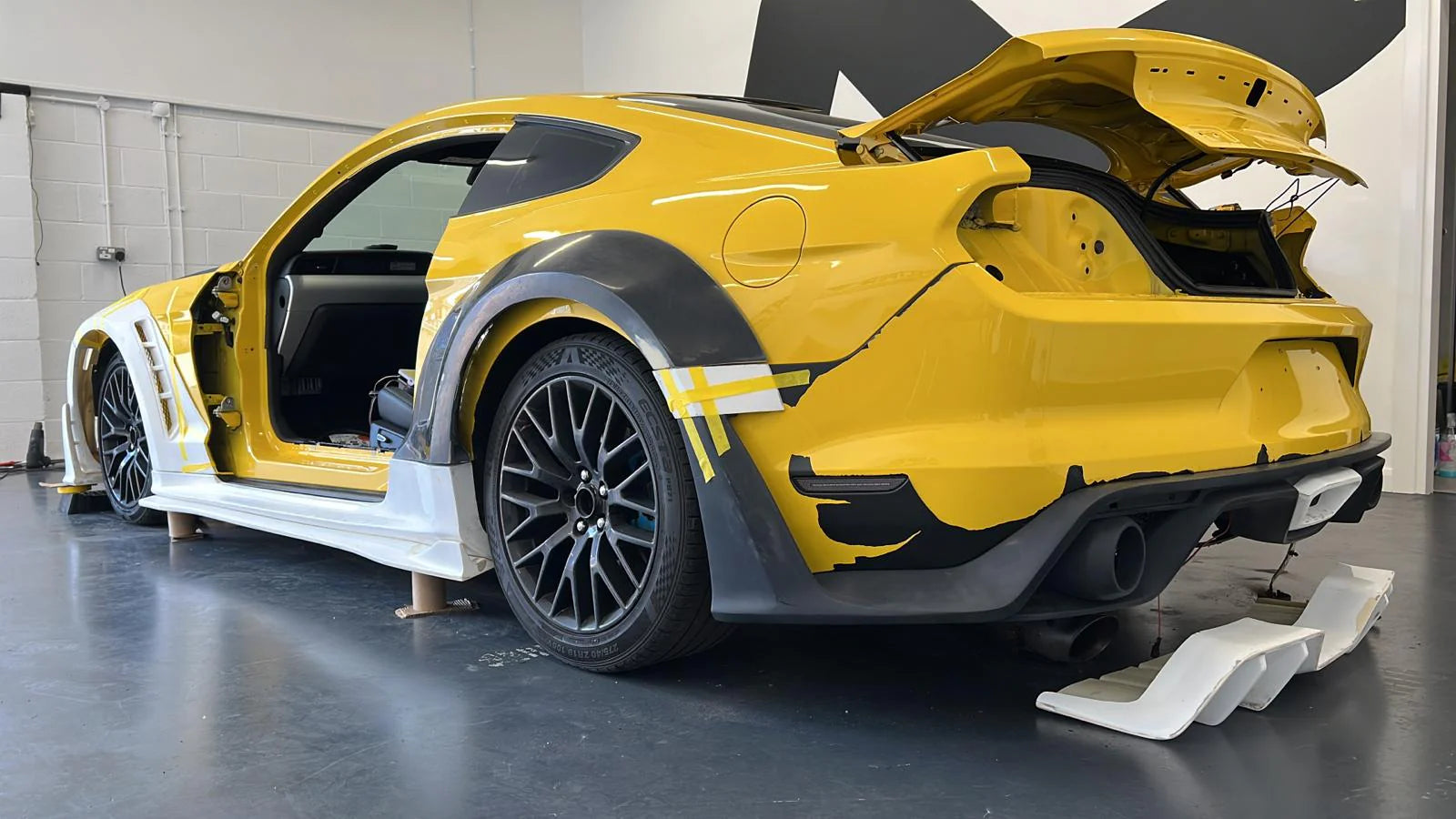CARBON WIDE BODY KIT for FORD MUSTANG S550 2015 - 2023

Set includes:

Front Lip
Front Bumper Assembly

Hood / Bonnet
Front Fenders
Side Skirts
Rear Fenders

Trunk Cover
Rear Wing Spoiler ( 2 options )
Rear Diffuser

Material:&nbsp;Wet Carbon with Fiberglass

NOTE:&nbsp;Professional installation is required.

Recommended Wheels size:

Front: 20 x 9 ET -20

Rear: ;20 x 11 ET -10

Why “Contact Us for Pricing”?

We don’t display fixed prices because our goal is to offer you the most competitive deal possible. 
