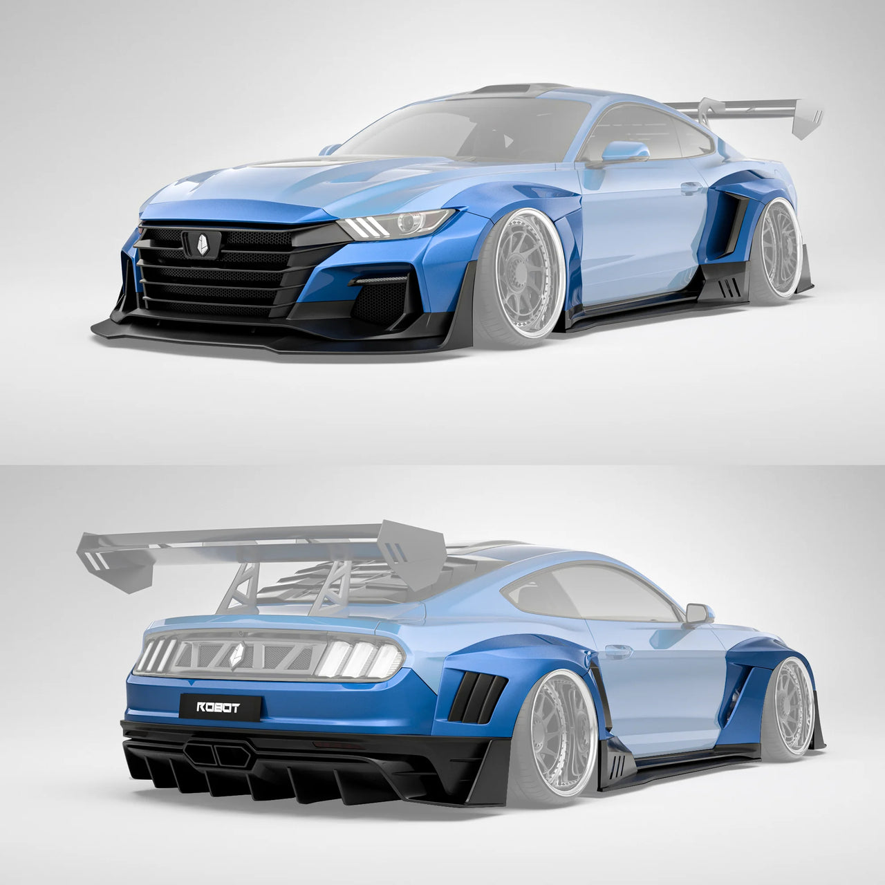 CARBON WIDE BODY KIT for FORD MUSTANG S550 2015 - 2023

Set includes:

Front Lip
Front Bumper Assembly

Hood / Bonnet
Roof Cover
Front Fenders
Side Skirts
Rear Fenders

Rear Window Cover
Trunk Cover
Rear Wing Spoiler
Rear Diffuser

Material:&nbsp;Wet Carbon with Fiberglass

NOTE:&nbsp;Professional installation is required. Exhaust modifying is required. Need to move the rear fog/reverse light.

Recommended Wheels size:

Front:&nbsp;20 x 9.5 ET -60

Rear:&nbsp;20 x 11.5 ET -55

Why “Contact Us for Pricing”?
