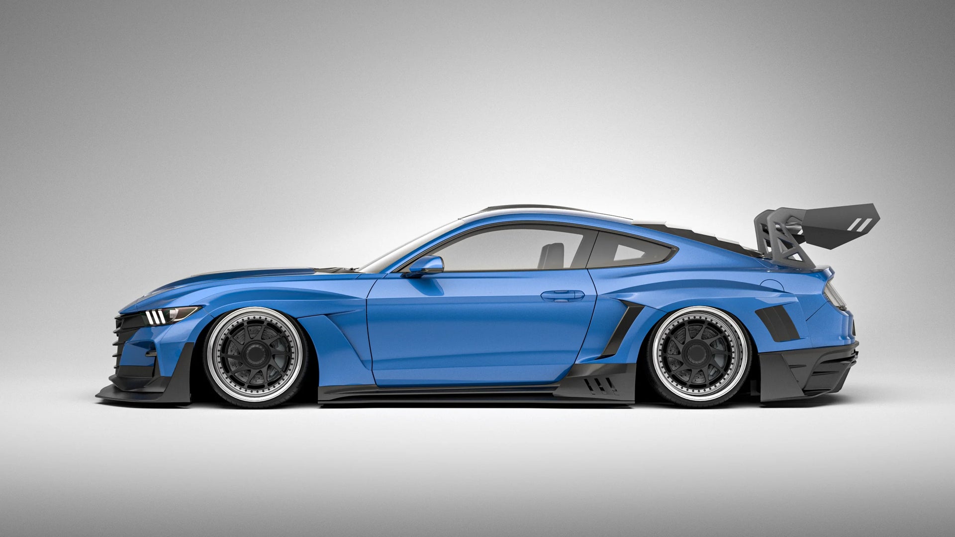 CARBON WIDE BODY KIT for FORD MUSTANG S550 2015 - 2023

Set includes:

Front Lip
Front Bumper Assembly

Hood / Bonnet
Roof Cover
Front Fenders
Side Skirts
Rear Fenders

Rear Window Cover
Trunk Cover
Rear Wing Spoiler
Rear Diffuser

Material:&nbsp;Wet Carbon with Fiberglass

NOTE:&nbsp;Professional installation is required. Exhaust modifying is required. Need to move the rear fog/reverse light.

Recommended Wheels size:

Front:&nbsp;20 x 9.5 ET -60

Rear:&nbsp;20 x 11.5 ET -55

Why “Contact Us for Pricing”?
