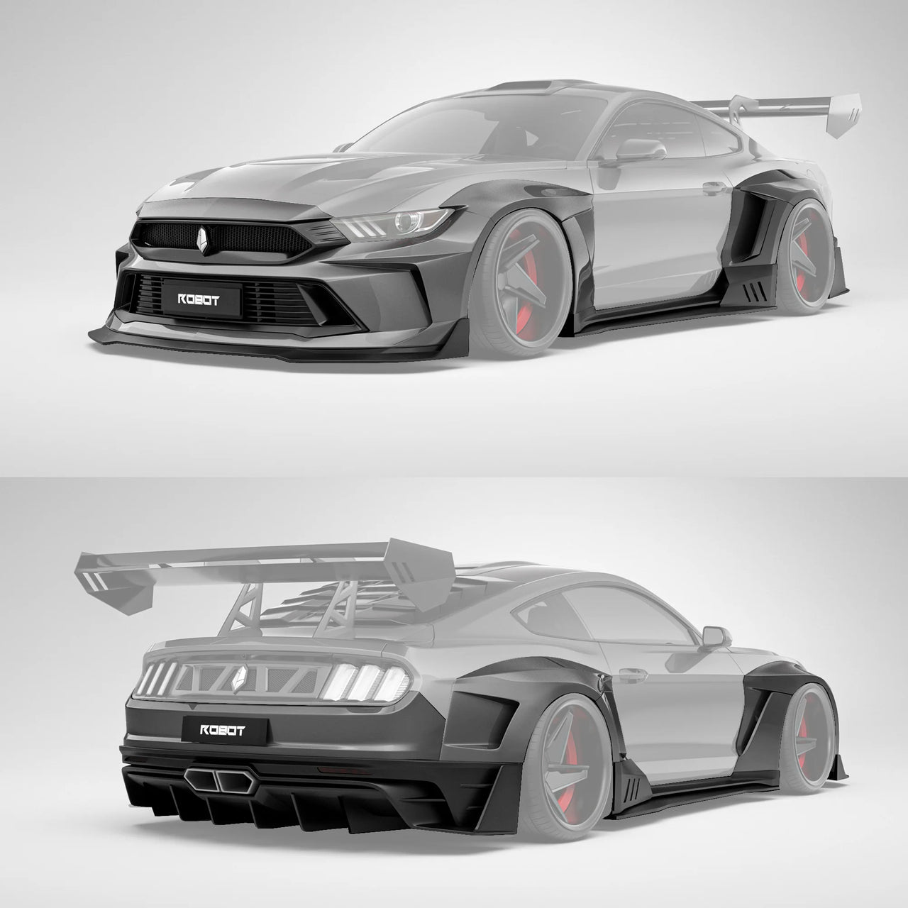 CARBON WIDE BODY KIT for FORD MUSTANG S550 2015 - 2023

Set includes:

Front Lip
Front Bumper Assembly

Hood / Bonnet
Roof Cover
Front Fenders
Side Skirts
Rear Fenders

Rear Window Cover
Trunk Cover
Rear Wing Spoiler
Rear Diffuser

Material:&nbsp;Wet Carbon with Fiberglass

NOTE:&nbsp;Professional installation is required. Exhaust modifying is required. Need to move the rear fog/reverse light.

Recommended Wheels size:

Front:&nbsp;20 x 9.5 ET -60

Rear:&nbsp;20 x 11.5 ET -55

Why “Contact Us for Pricing”?
