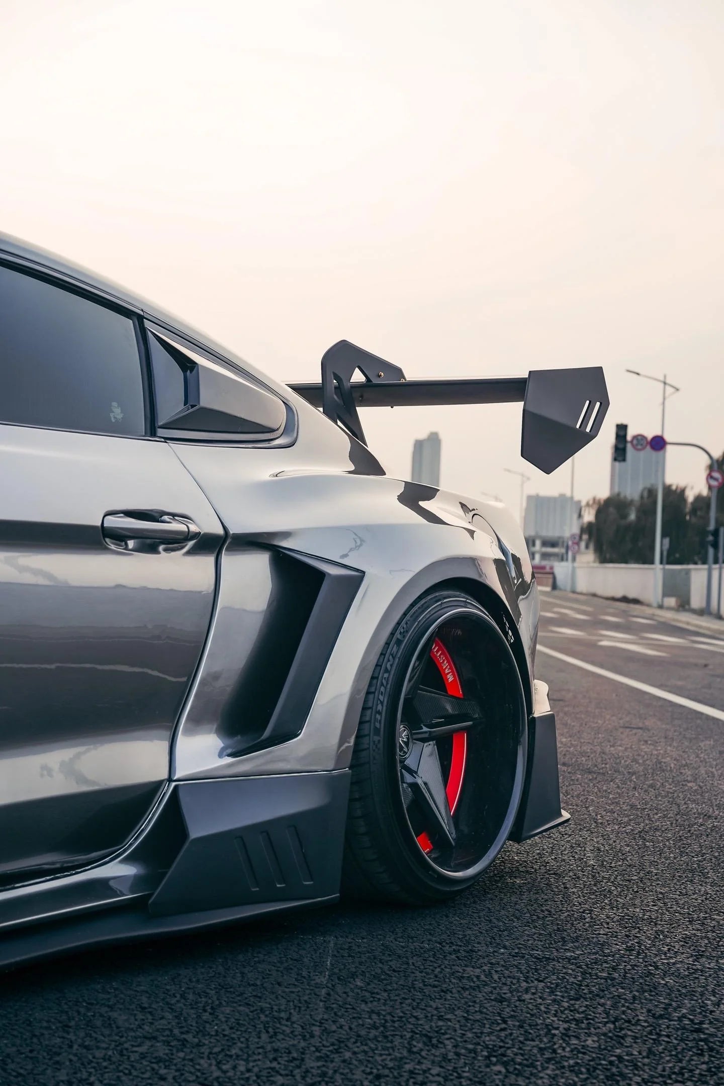 CARBON WIDE BODY KIT for FORD MUSTANG S550 2015 - 2023

Set includes:

Front Lip
Front Bumper Assembly

Hood / Bonnet
Roof Cover
Front Fenders
Side Skirts
Rear Fenders

Rear Window Cover
Trunk Cover
Rear Wing Spoiler
Rear Diffuser

Material:&nbsp;Wet Carbon with Fiberglass

NOTE:&nbsp;Professional installation is required. Exhaust modifying is required. Need to move the rear fog/reverse light.

Recommended Wheels size:

Front:&nbsp;20 x 9.5 ET -60

Rear:&nbsp;20 x 11.5 ET -55

Why “Contact Us for Pricing”?
