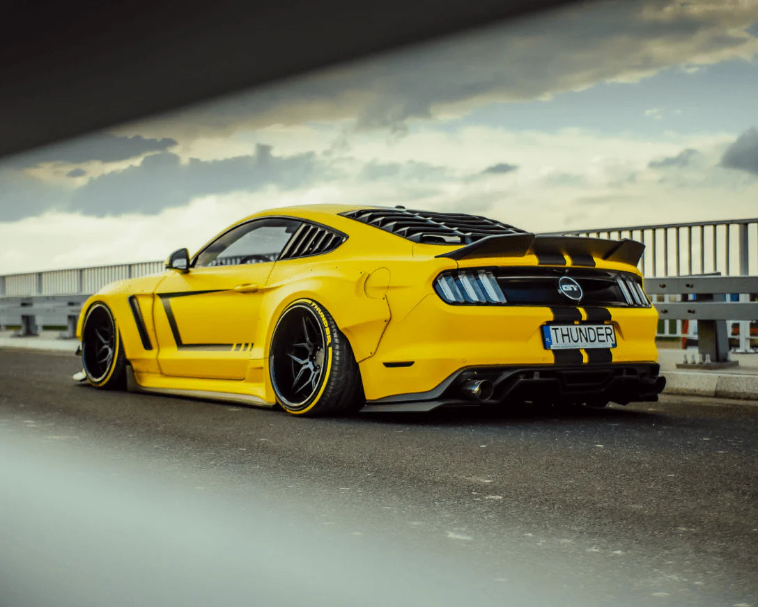 CARBON WIDE BODY KIT for FORD MUSTANG S550 2015 - 2023

Set includes:

Front Lip
Front Bumper Assembly
Front Bumper Canards
Hood / Bonnet
Front Fenders
Side Skirts
Side Window Cover
Rear Wing Spoiler ( 2 options )
Rear Diffuser

Material: Wet Carbon with Fiberglass

NOTE: Professional installation is required

Why “Contact Us for Pricing”?

We don’t display fixed prices because our goal is to offer you the most competitive deal possible. Product costs often decrease over time, and by requesting a quote, you