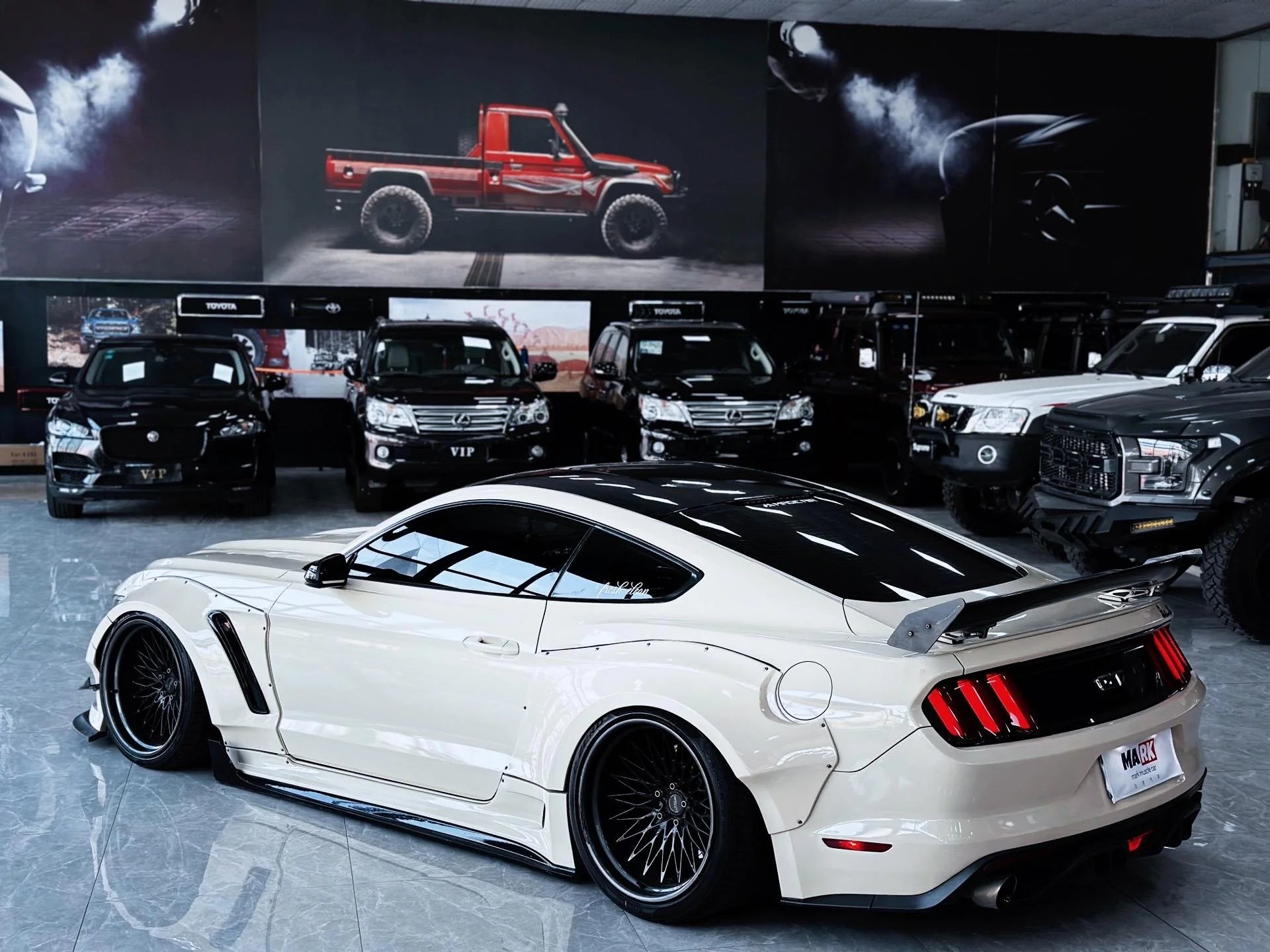 CARBON WIDE BODY KIT for FORD MUSTANG S550 2015 - 2023

Set includes:

Front Lip
Front Bumper Assembly
Front Bumper Canards
Hood / Bonnet
Front Fenders
Side Skirts
Side Window Cover
Rear Wing Spoiler ( 2 options )
Rear Diffuser

Material: Wet Carbon with Fiberglass

NOTE: Professional installation is required

Why “Contact Us for Pricing”?

We don’t display fixed prices because our goal is to offer you the most competitive deal possible. Product costs often decrease over time, and by requesting a quote, you