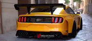 CARBON WIDE BODY KIT for FORD MUSTANG SHELBY GT500 III 2020 - 2023

Set Include:

Front Lip
Front Bumper
Hood Bonnet
Fenders
Side Skirts
GT Wing Spoiler
Rear Diffuser
Material: Carbon

Note: Professional installation is required.
