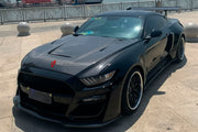 CARBON WIDE BODY KIT for FORD MUSTANG SHELBY GT500 III 2020 - 2023

Set Include:

Front Lip
Front Bumper
Hood Bonnet
Fenders
Side Skirts
GT Wing Spoiler
Rear Diffuser
Material: Carbon

Note: Professional installation is required.