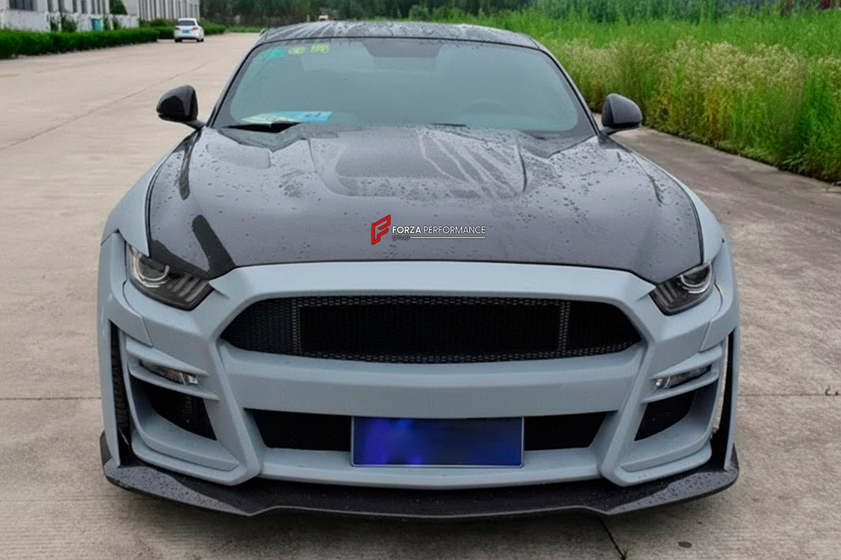 CARBON WIDE BODY KIT for FORD MUSTANG SHELBY GT500 III 2020 - 2023

Set Include:

Front Lip
Front Bumper
Hood Bonnet
Fenders
Side Skirts
GT Wing Spoiler
Rear Diffuser
Material: Carbon

Note: Professional installation is required.