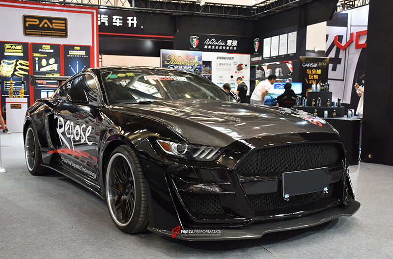 CARBON WIDE BODY KIT for FORD MUSTANG SHELBY GT500 III 2020 - 2023

Set Include:

Front Lip
Front Bumper
Hood Bonnet
Fenders
Side Skirts
GT Wing Spoiler
Rear Diffuser
Material: Carbon

Note: Professional installation is required.
