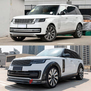 CARBON WIDE BODY KIT for LAND ROVER RANGE ROVER L460 2021+

Set includes:
Front Lip
Front Bumper Trims
Fender Flares
Side Skirts
Front Door Trims

Lip Spoiler
Roof Spoiler
Rear Diffuser

Material: Carbon

NOTE: Professional installation is required.

Contact us for pricing.