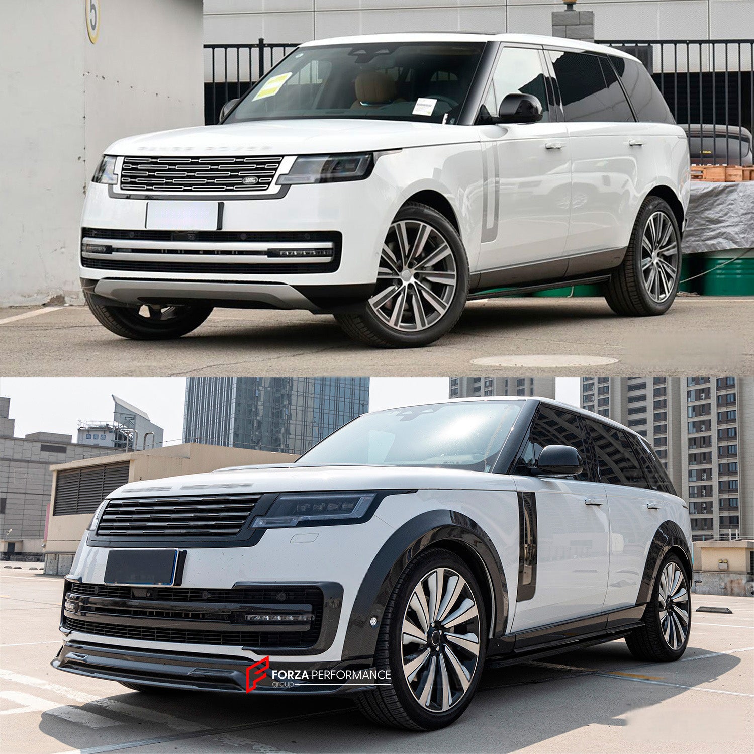 CARBON WIDE BODY KIT for LAND ROVER RANGE ROVER L460 2021+

Set includes:
Front Lip
Front Bumper Trims
Fender Flares
Side Skirts
Front Door Trims

Lip Spoiler
Roof Spoiler
Rear Diffuser

Material: Carbon

NOTE: Professional installation is required.

Contact us for pricing.