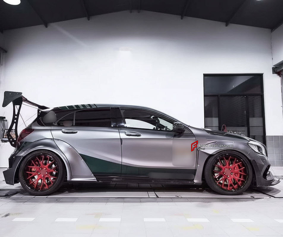 CARBON WIDE BODY KIT for MERCEDES BENZ A45 AMG W177 2019 - 2022

Set Include:

Front Lip
Fenders
GT Wing Spoiler
Rear Diffuser
Material: Carbon

Note: Professional installation is required.