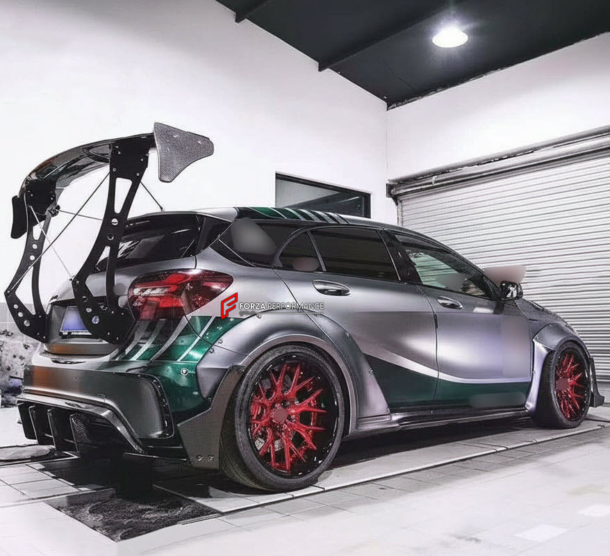 CARBON WIDE BODY KIT for MERCEDES BENZ A45 AMG W177 2019 - 2022

Set Include:

Front Lip
Fenders
GT Wing Spoiler
Rear Diffuser
Material: Carbon

Note: Professional installation is required.