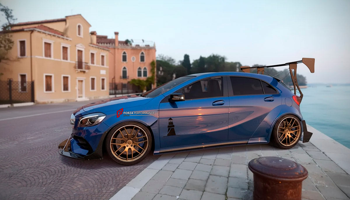 CARBON WIDE BODY KIT for MERCEDES BENZ A45 AMG W177 2019 - 2022

Set Include:

Front Lip
Fenders
GT Wing Spoiler
Rear Diffuser
Material: Carbon

Note: Professional installation is required.