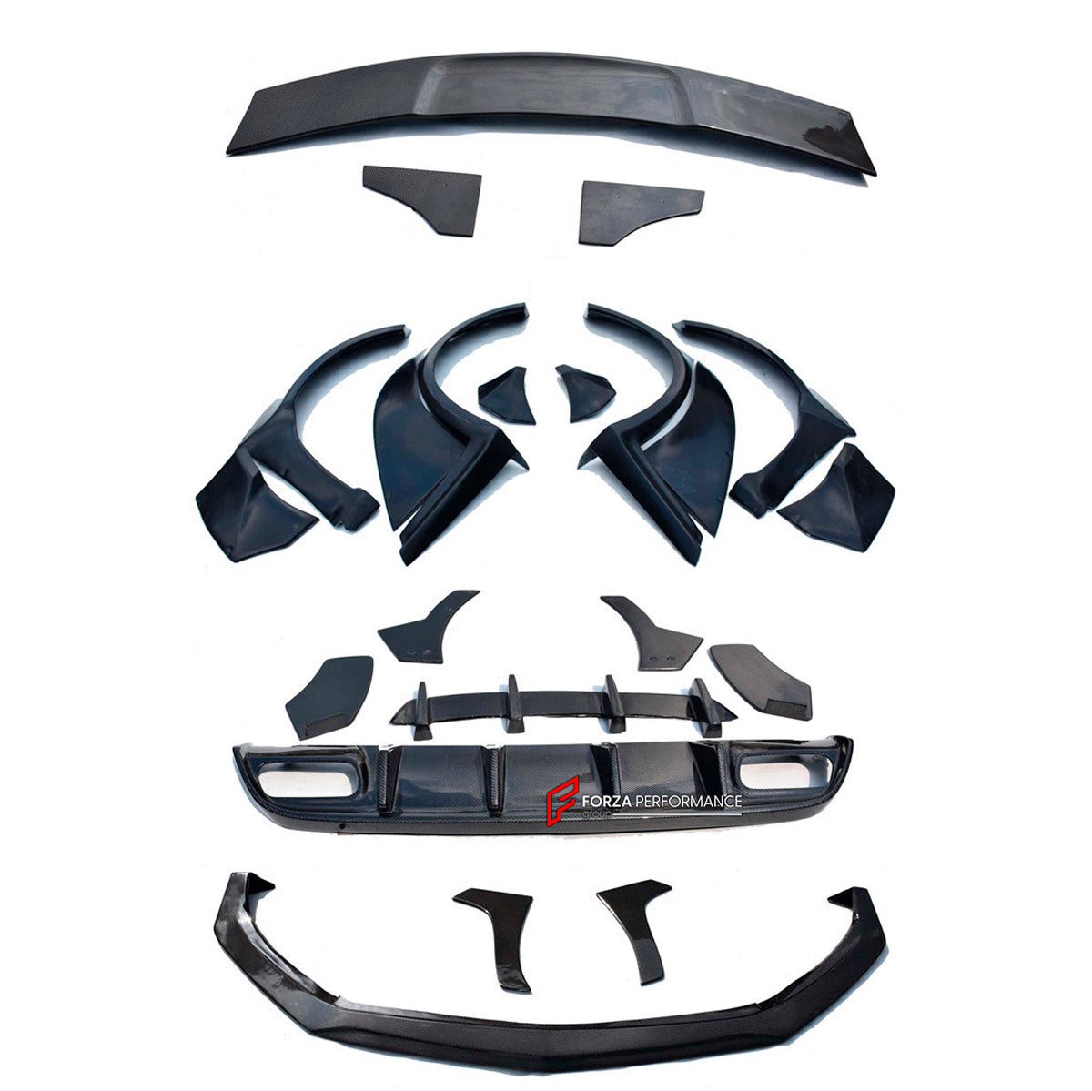 CARBON WIDE BODY KIT for MERCEDES BENZ A45 AMG W177 2019 - 2022

Set Include:

Front Lip
Fenders
GT Wing Spoiler
Rear Diffuser
Material: Carbon

Note: Professional installation is required.