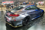 CARBON WIDE BODY KIT for MERCEDES BENZ C63 C205 W205 2016 - 2019

Set Include:

Front Lip
Front Bumper
Hood Bonnet
Fenders
Side Skirts
Rear Diffuser
Rear Spoiler
Rear Bumper
Material: Carbon

Note: Professional installation is required.