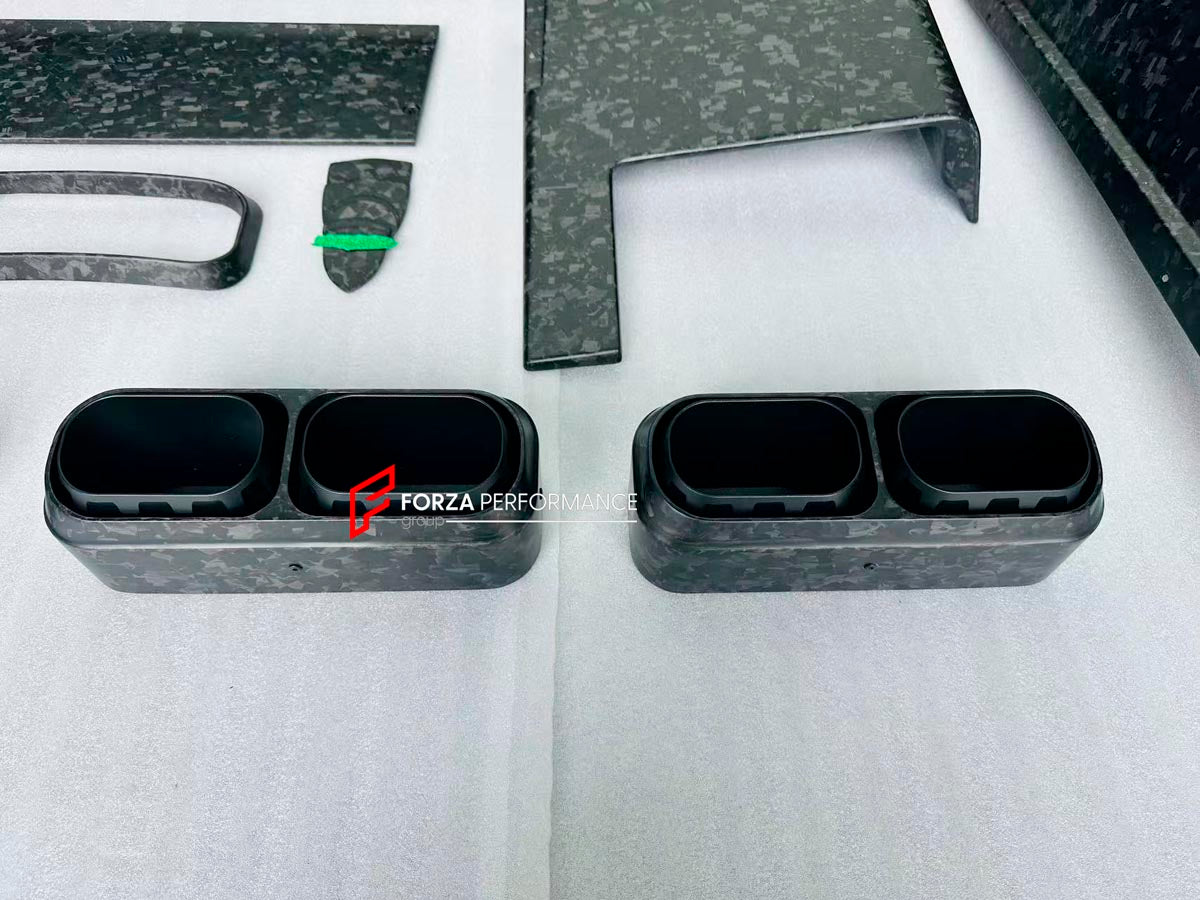 CARBON WIDE BODY KIT for MERCEDES-BENZ G-CLASS G63 W465 2024+


Set includes:

Front Lip
Front Bumper Assembly

Grille Frame
Grille
Headlight Cover
Front Fenders
Front Fender Flares
Hood / Bonnet
Hood / Bonnet Air Vent Cover
Roof LED DRL Bar

Roof Trims
Rear Spoiler
Door Panels
Rear Fenders
Rear Fender Flares
D Pillar Add-Ons
Spare Tire Cover
Rear Trunk Cover
Rear Bumper
Rear Diffuser

Material: Carbon Fiber

NOTE: Professional installation is required.