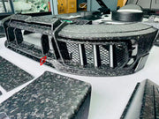 CARBON WIDE BODY KIT for MERCEDES-BENZ G-CLASS G63 W465 2024+


Set includes:

Front Lip
Front Bumper Assembly

Grille Frame
Grille
Headlight Cover
Front Fenders
Front Fender Flares
Hood / Bonnet
Hood / Bonnet Air Vent Cover
Roof LED DRL Bar

Roof Trims
Rear Spoiler
Door Panels
Rear Fenders
Rear Fender Flares
D Pillar Add-Ons
Spare Tire Cover
Rear Trunk Cover
Rear Bumper
Rear Diffuser

Material: Carbon Fiber

NOTE: Professional installation is required.