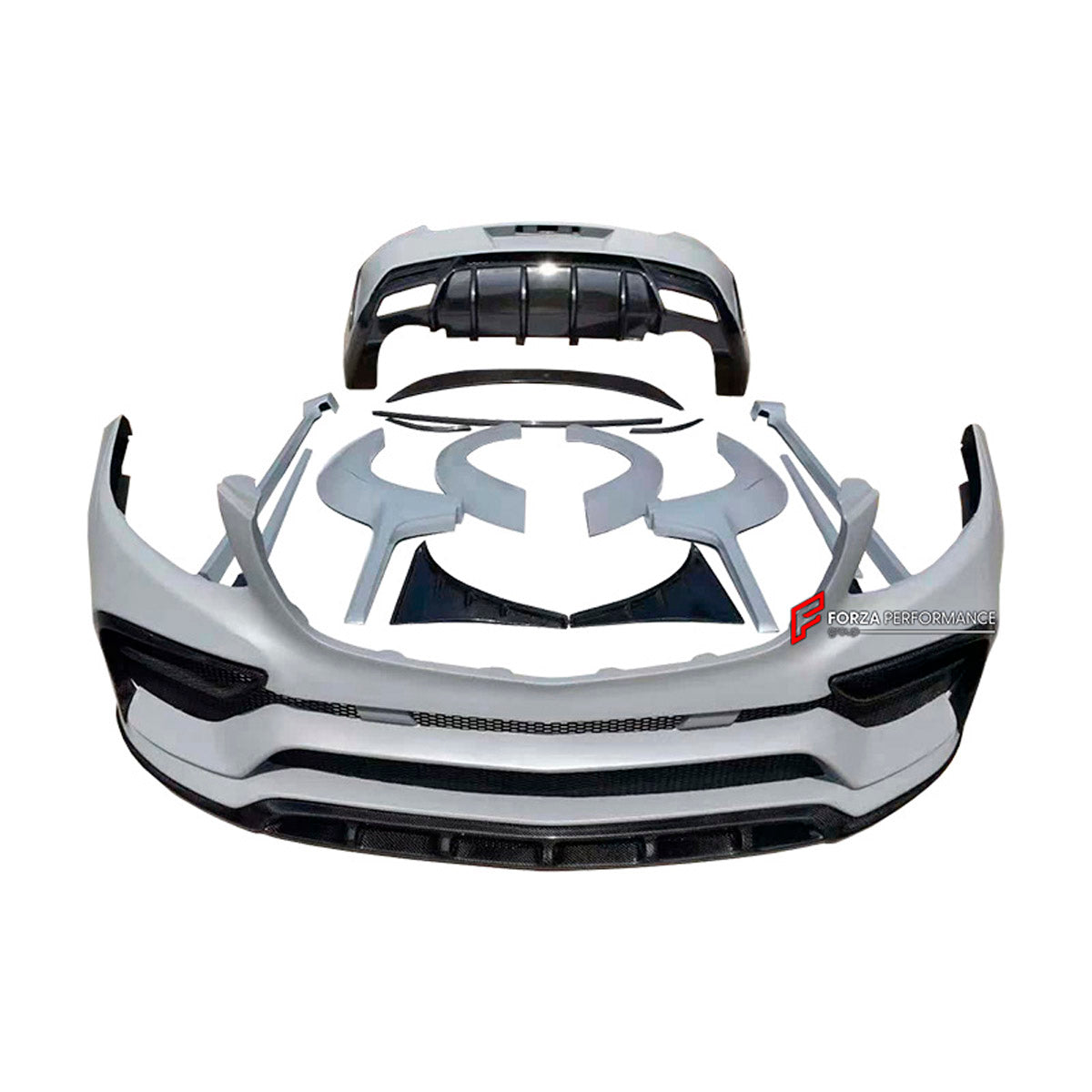 CARBON WIDE BODY KIT for MERCEDES BENZ GLE COUPE C292 2015 - 2020

Set Include:

Front Bumper
Fenders
Side Skirts
Rear Bumper
Material: Carbon

Note: Professional installation is required.