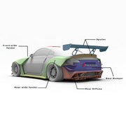 CARBON WIDE BODY KIT for NISSAN 350Z 2002 - 2009

Set Include:

Front Lip
Front Bumper
Hood Bonnet
Fenders
Side Skirts
GT Wing Spoiler
Ducktail Spoiler
Rear Bumper
Rear Diffuser
Material: Carbon

Note: Professional installation is required.