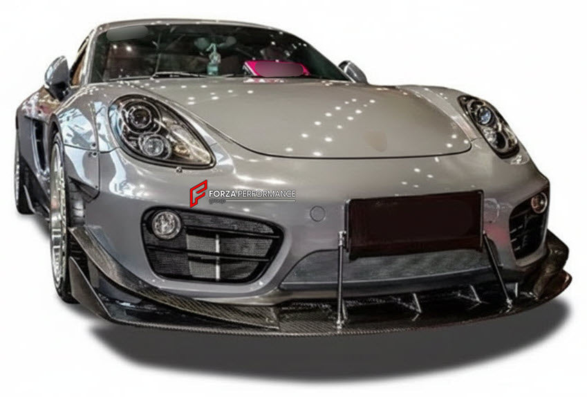 CARBON WIDE BODY KIT for PORSCHE CAYMAN 981 2013 - 2016

Set Include:

Front Bumper
Side Skirts
Rear Bumper
Material: Carbon

Note: Professional installation is required.