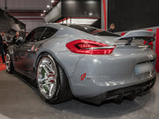 CARBON WIDE BODY KIT for PORSCHE CAYMAN 981 2013 - 2016

Set Include:

Front Bumper
Side Skirts
Rear Bumper
Material: Carbon

Note: Professional installation is required.