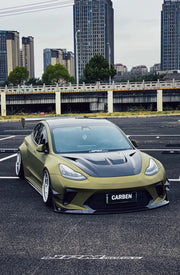 CARBON BODY KIT for TESLA MODEL 3 2017 - 2023

Set includes:

Front Lip
Front Bumper Assembly
Front Bumper Canards
Front Wide Fenders
Hood / Bonnet

Side Skirts

Rear Wide Fenders
Rear Spoiler (3 option)
Rear Bumper
Rear Diffuser

Material:&nbsp;Wet Carbon with Fiberglass

NOTE:&nbsp;Professional installation is required.

Why “Contact Us for Pricing”?

We don’t display fixed prices because our goal is to offer you the most competitive deal possible. Product costs often decrease over time, and by requesting