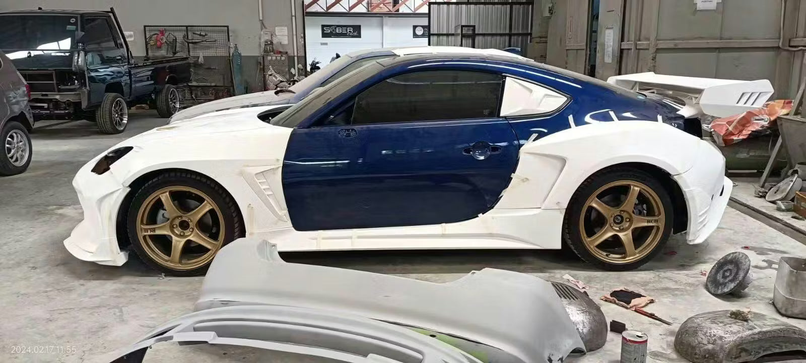 CARBON WIDE BODY KIT for TOYOTA GR86 SUBARU BRZ ZN8 2021+

Set includes:

Front Lip
Front Bumper Assembly

Hood / Bonnet
Replacement Wide Front Fenders
Side Skirts

Roof Scoop
Rear Window Trim
Rear Spoiler
Rear Wide Fenders
Rear Bumper
Rear Diffuser

Material:&nbsp;Wet Carbon with Fiberglass

NOTE:&nbsp;Professional installation is required. Cutting rear quarter panels is required.

Why “Contact Us for Pricing”?

We don’t display fixed prices because our goal is to offer you the most competitive deal possib