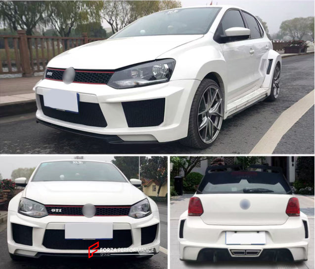 CARBON WIDE BODY KIT for VOLKSWAGEN POLO R WRC 2013 - 2016

Set Include:

Front Lip
Front Bumper
Fenders
Side Skirts
Rear Spoiler
Rear Bumper
Rear Diffuser
Material: Carbon

Note: Professional installation is required.