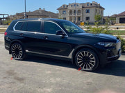 We produced premium quality forged wheels rims for


BMW X7 G07

Our wheels sizes:

Front 22 x 9.5 ET 22

Rear 22 x 10.5 ET 28

Finishing: Glossy Black + Machined Face

Forged wheels can be produced in any wheel specs by your inquiries and we can provide our specs



Advantages of Forza Performance Group forged wheels:
We can produce wheels in any design, color, and size, even according to your own sketch.
All our products are strictly controlled and tested in accordance with international quality standards