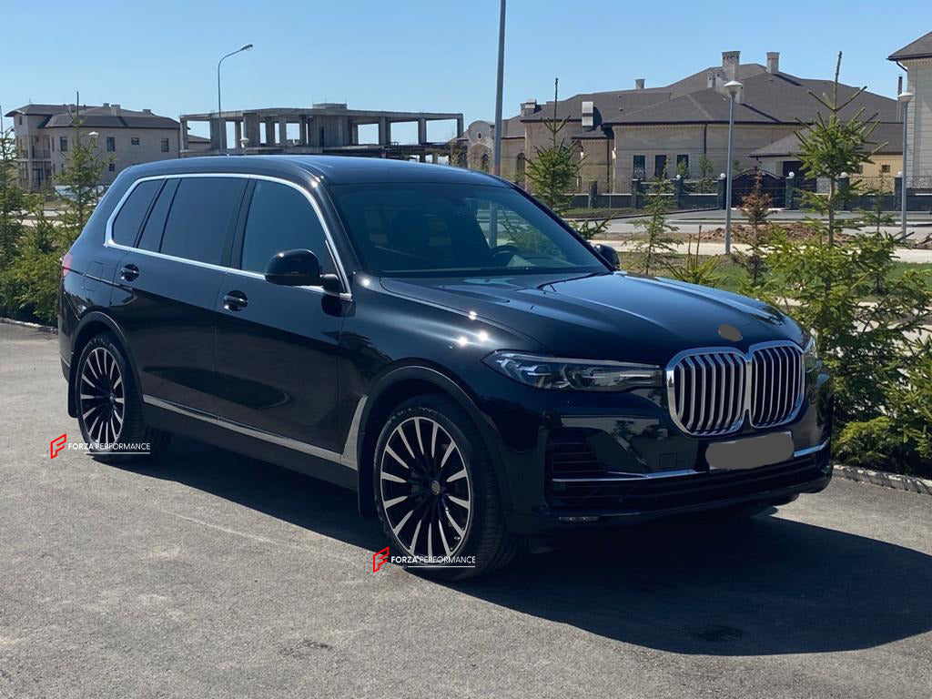 We produced premium quality forged wheels rims for


BMW X7 G07

Our wheels sizes:

Front 22 x 9.5 ET 22

Rear 22 x 10.5 ET 28

Finishing: Glossy Black + Machined Face

Forged wheels can be produced in any wheel specs by your inquiries and we can provide our specs



Advantages of Forza Performance Group forged wheels:
We can produce wheels in any design, color, and size, even according to your own sketch.
All our products are strictly controlled and tested in accordance with international quality standards