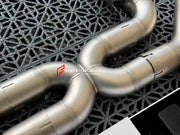 Aggressive sporty sound exhaust x pipe catback system for Chevrolet Corvette C8 2020+ (Engine: 6.2L)  Exhaust brand: Forza Performance Group   Set include:  Catback X pipe without muffler Exhaust tips (You can choose: blue burned, chrome and carbon) Material: Stainless steel   Production time: 15 working days  More options available for additional EXTRA cost (not included in this listing price. Please contact for pricing):   Can make that catback in titanium material