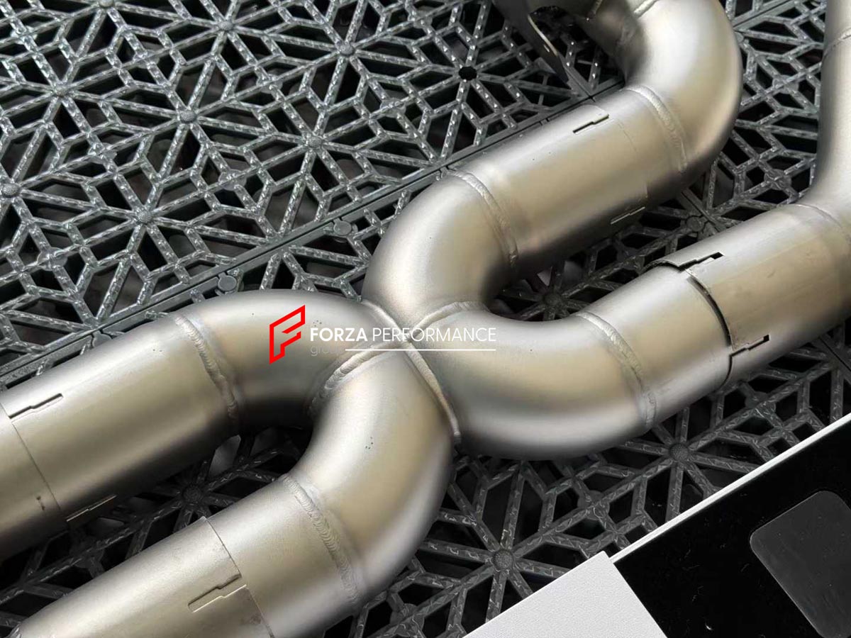 Aggressive sporty sound exhaust x pipe catback system for Chevrolet Corvette C8 2020+ (Engine: 6.2L)  Exhaust brand: Forza Performance Group   Set include:  Catback X pipe without muffler Exhaust tips (You can choose: blue burned, chrome and carbon) Material: Stainless steel   Production time: 15 working days  More options available for additional EXTRA cost (not included in this listing price. Please contact for pricing):   Can make that catback in titanium material