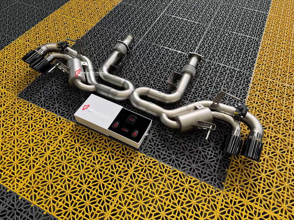 Aggressive sporty sound exhaust x pipe catback system for Chevrolet Corvette C8 2020+ (Engine: 6.2L)  Exhaust brand: Forza Performance Group   Set include:  Catback X pipe without muffler Exhaust tips (You can choose: blue burned, chrome and carbon) Material: Stainless steel   Production time: 15 working days  More options available for additional EXTRA cost (not included in this listing price. Please contact for pricing):   Can make that catback in titanium material