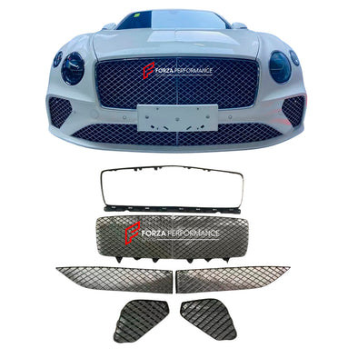 CHROME FRONT BUMPER LOWER MESH GRILLE for BENTLEY CONTINENTAL GT GTC 2019-2022