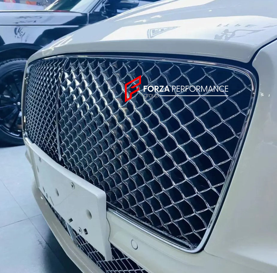 CHROME FRONT BUMPER LOWER MESH GRILLE FOR BENTLEY CONTINENTAL GT GTC 2019-2022