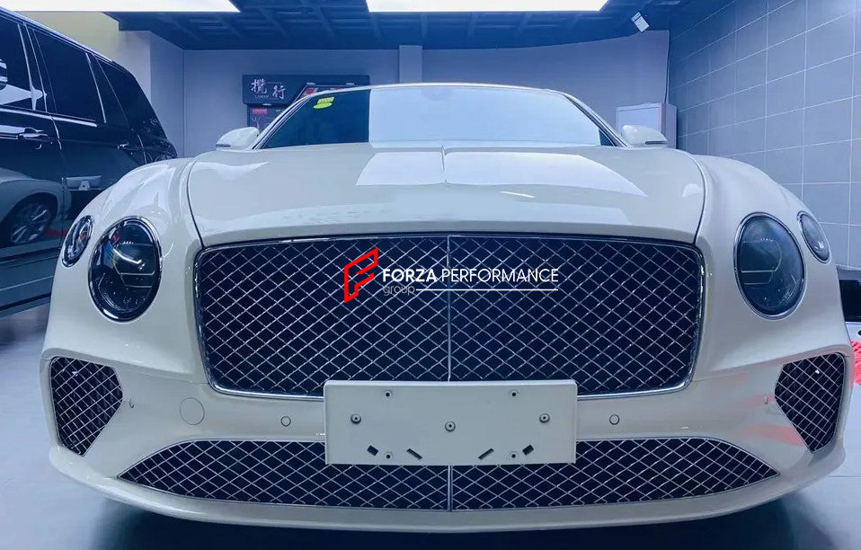 CHROME FRONT BUMPER LOWER MESH GRILLE FOR BENTLEY CONTINENTAL GT GTC 2019-2022