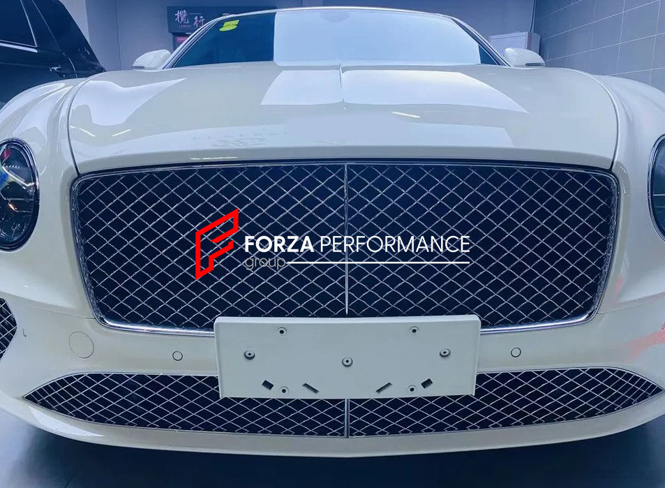 CHROME FRONT BUMPER LOWER MESH GRILLE FOR BENTLEY CONTINENTAL GT GTC 2019-2022