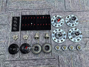 Lamborghini Huracan centerlock conversion kit, central lock conversion kit, center lock retrofit kit, centerlock adapter kit, wheel hub adapter package, STO SVJ style center lock, fits LP580-2 LP610-4 EVO Performante Tecnica, 5x112 57.1 mm front 66.5 mm rear, forged 7075-T6 aluminium